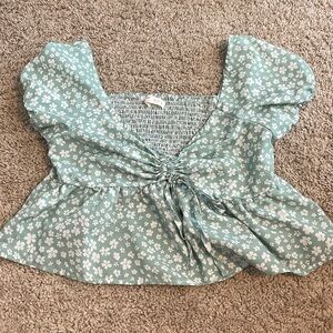 Romwe Flower Print Crop